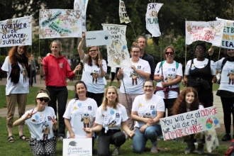 Lancashire Wildlife Trust staff at The Time is Now mass lobby