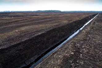 The devastation of peat extraction on Chat Moss in Manchester