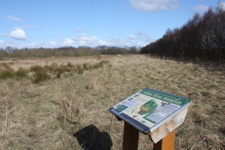 The entrance to Lancashire Wildlife Trust's Astley Moss nature reserve