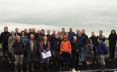The Care Peat project teams on Little Woolden Moss by Alan Wright