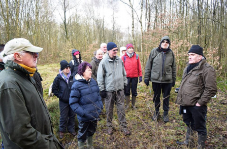 Mike Fisher of the GPAG leading a guided walk in local woodland