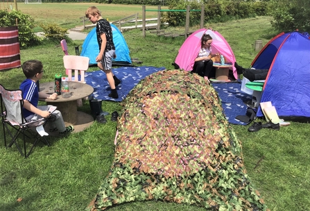 The tent Village at forest school