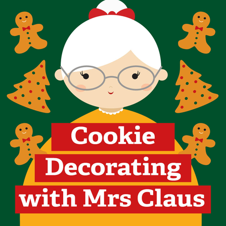 Cookie decorating with Mrs Claus