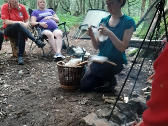 Wool spinning