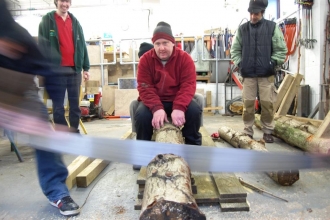 men in sheds bench making