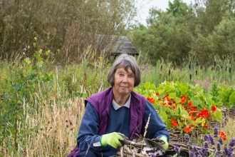 Carol gardening as a volunteer