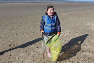 crosby beach clean forest school