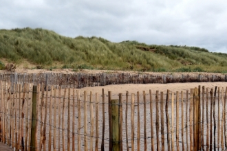 Lancashire Wildlife Trust's Living Seas team creating new sand dunes in Lytham