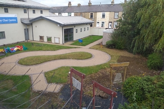 A community centre garden