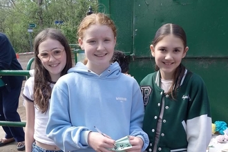 Martha, Rebecca and Lottie the red squirrel fundraisers