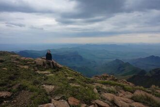 Dr Rachael Antwis in Drakensberg Mountains of Lesotho