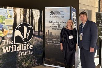 Tom Burditt and Claire Louise Chapman at the IPBES conference