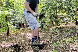 James Kennedy planting ancient woodland species
