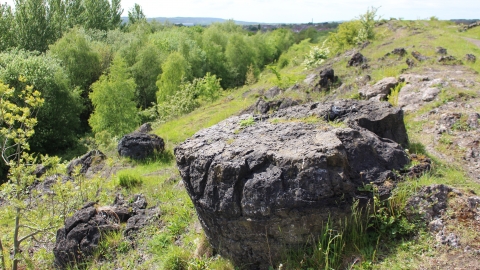 One of the Rabbit Rocks at Lancashire Wildlife Trust's Kirkless nature reserve