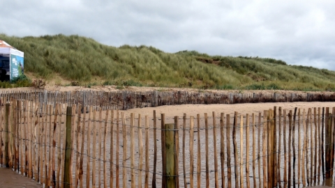 Lancashire Wildlife Trust's Living Seas team creating new sand dunes in Lytham