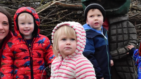 Children on a Nature Tots session at Brockholes Nature Reserve in Preston