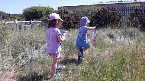 Children partaking in Heysham Nature Tots at Heysham Nature Tots