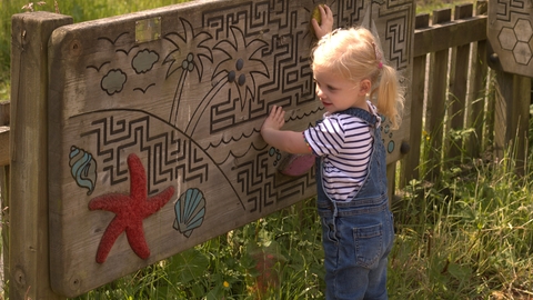 Toddler playing at The Hive