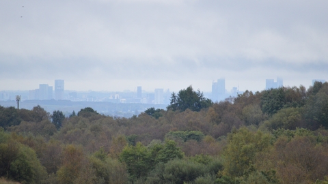Manchester skyline at Longworth Clough
