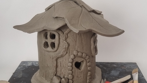 Clay Fairy House by Chrissie Spencer
