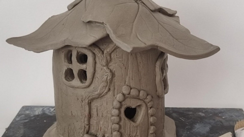 Clay fairy house