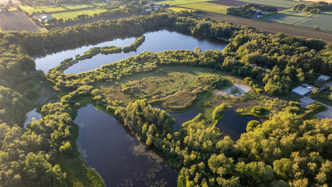 Aerial view of Mere Sands Wood Nature Reserve