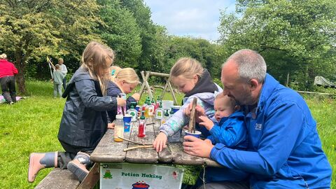 A family making potions