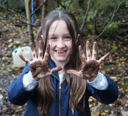 Muddy hands