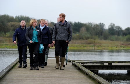 Prince Harry and Anne Selby at Brockholes