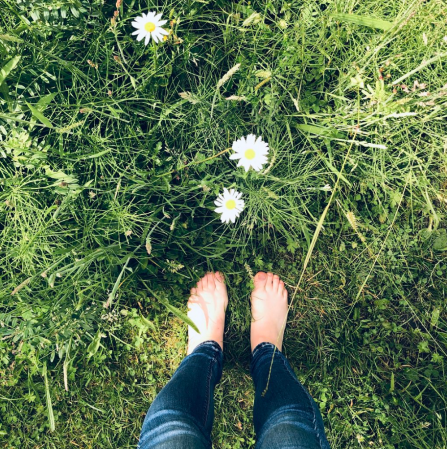 Walking barefoot on the grass is a lovely way to spend 30 Days Wild