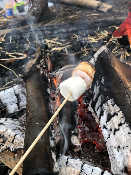 Lancashire Wildlife Trust staff toasted marshmallows with Myplace for 30 Days Wild