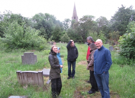 Members of the Bolton Forum for Greenspace at St James' Church in Breightmet