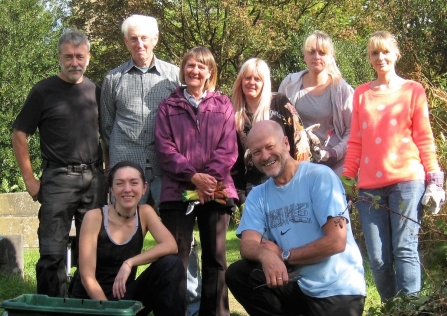 The Brighter Breightmet volunteer group posing for a photo