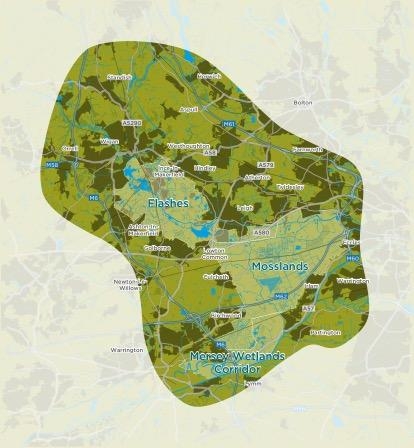 Great Manchester Wetlands Nature Improvement Area Map