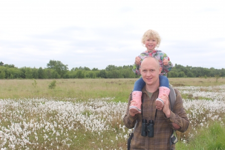 EcoSpeed Director, Jay Knight and daughter Myla at Astley Moss