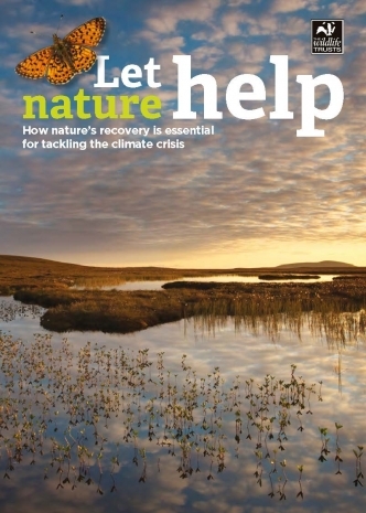 The front cover of the Wildlife Trusts 'Let Nature Help' report