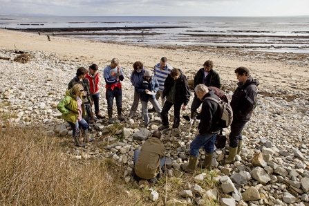A group of people at a wellbeing session at Morecambe Bay