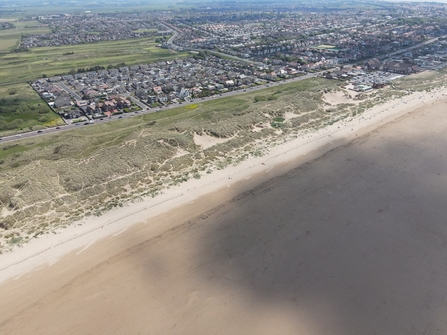 North Beach - Fylde Sand Dunes Drone Shot ©Jack Bradshaw
