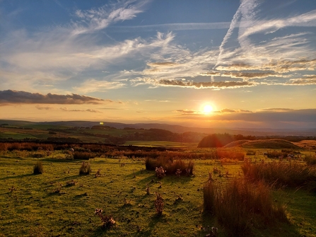 Sunset over Hurstwood Reservoir