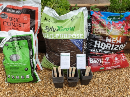 Peat-free composts that were used in the growing trial