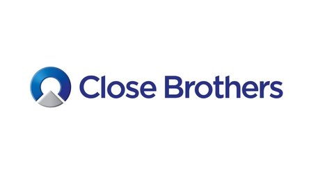 Close Brothers written in blue font