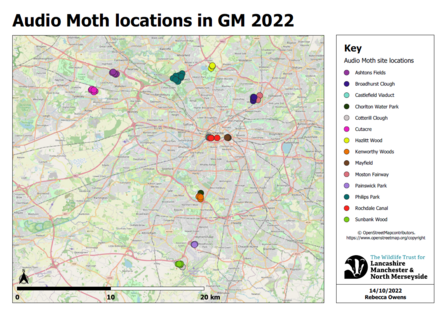 Audio Moth location map 