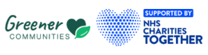 2 logos for Greener Communities and NHS Charities Together