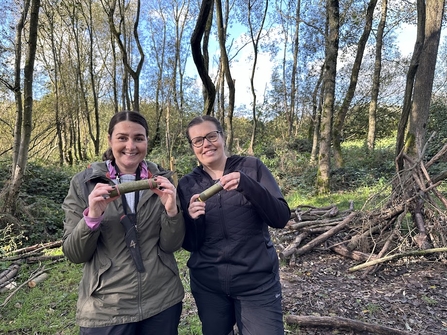 Forest school trainees with kazoos