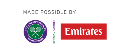 Wimbledon and Emirates logos