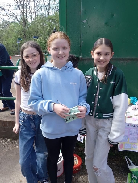 Martha, Rebecca and Lottie the red squirrel fundraisers