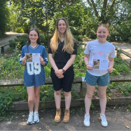 Molly the red squirrel officer with red squirrel fundraisers