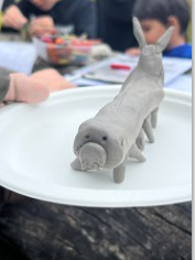 A cute little clay caterpillar created at Family Nature Fun Day Credit Jessica Fung