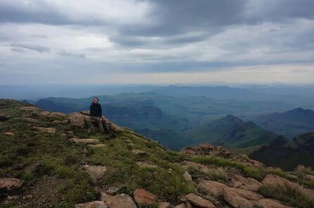 Dr Rachael Antwis in Drakensberg Mountains of Lesotho