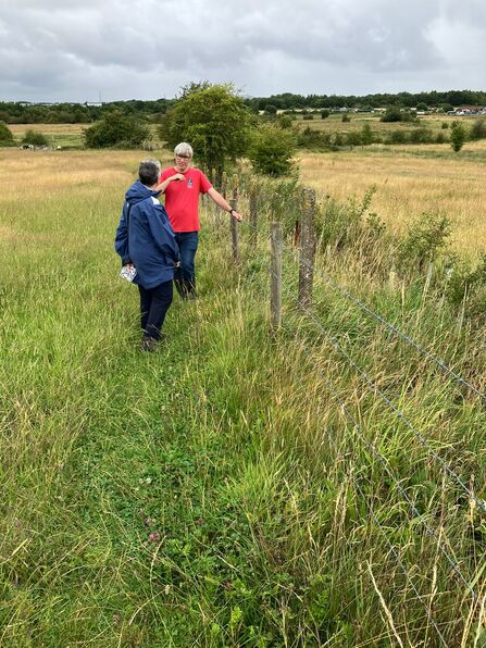 Walking in the meadow at Cutacre nature reserve